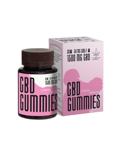 Желатиновые Мишки CBD 50мг/шт "Спелая Вишня" (пачка 30шт)