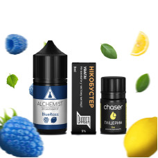 НАБІР ДЛЯ САМОЗАМІСУ ALCHEMIST 30 МЛ 50 МГ BLUERAZZ ЗІ СМАКОМ БЛАКИТНОЇ МАЛИНИ