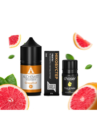НАБІР ДЛЯ САМОЗАМІСУ ALCHEMIST 30 МЛ 50 МГ GRAPEFRUIT ЗІ СМАКОМ ГРЕЙПФРУТА