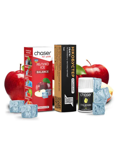 Набор для самозамеса Chaser for pods 10 мл со вкусом Яблоко Лед