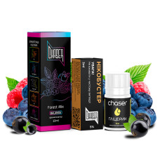 НАБОР ДЛЯ САМОЗАМЕСА CHASER BLACK 30 МЛ "FOREST MIX" СО ВКУСОМ ЧЕРНИКИ СМОРОДИНЫ МАЛИНЫ