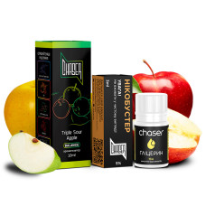 НАБОР ДЛЯ САМОЗАМЕСА CHASER BLACK 30 МЛ "TRIPLE SOUR APPLE" СО ВКУСОМ ТРЁХ СОРТОВ КИСЛЫХ ЯБЛОК