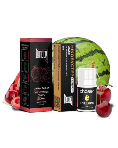 НАБІР ДЛЯ САМОЗАМІСУ CHASER BLACK 30 мл "Watermelon Cherry" кавун вишня
