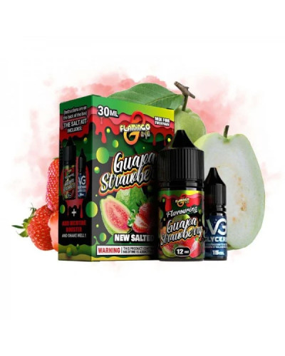 НАБОР ДЛЯ САМОЗАМЕСА FLAMINGO 30 МЛ 50 МГ GUAVA STRAWBERRY СО ВКУСОМ ГУАВЫ И КЛУБНИКИ