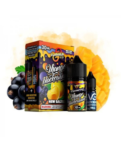 НАБОР ДЛЯ САМОЗАМЕСА FLAMINGO 30 МЛ 50 МГ MANGO BLACKCURRANT СО ВКУСОМ МАНГО И СМОРОДИНЫ
