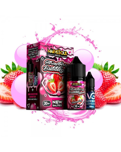 НАБОР ДЛЯ САМОЗАМЕСА MARVELOUS 30 МЛ 50 МГ STRAWBERRY BUBBLEGUM СО ВКУСОМ КЛУБНИЧНОЙ ЖВАЧКИ
