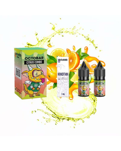 Набор для самозамеса OCTOBAR NFT 10 мл 50 мг "Citrus Combo" со вкусом лимон лайм