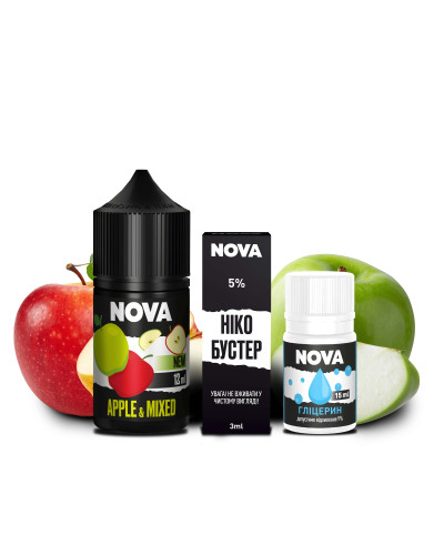 НАБІР ДЛЯ САМОЗАМІСУ NOVA 30 МЛ 50 МГ APPLE MIXED ЗІ СМАКОМ ЯБЛУК