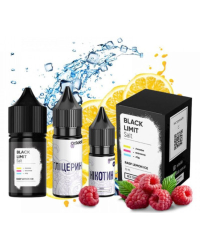 Набор для самозамеса Octobar Black Limit 30 мл 50 мг Raspberry Lemon Ice (малина лимон лед)