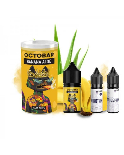 НАБОР ДЛЯ САМОЗАМЕСА OCTOBAR NFT 30 МЛ 50 МГ BANANA ALOE СО ВКУСОМ БАНАН АЛОЕ