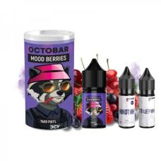 НАБОР ДЛЯ САМОЗАМЕСА OCTOBAR NFT 30 МЛ 50 МГ MOOD BERRIES СО ВКУСОМ ВИШНИ КЛУБНИКИ И ЧЕРНИКИ