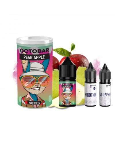 НАБОР ДЛЯ САМОЗАМЕСА OCTOBAR NFT 30 МЛ 50 МГ PEAR APPLE СО ВКУСОМ ЯБЛОКА И ГРУШИ