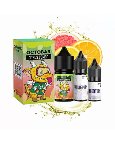 Набор для самозамеса OCTOBAR NFT 30 мл 50 мг "Citrus Combo" со вкусом лимон лайм