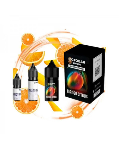 НАБОР ДЛЯ САМОЗАМЕСА OCTOBAR STRONG 30 МЛ 50 МГ MANGO CITRUS СО ВКУСОМ МАНГО И ЦИТРУСОВ