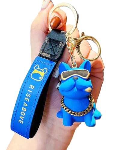 Брелок для ключів Cartoon Bulldog (Blue)