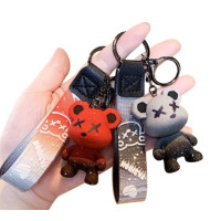 Брелки для ключей Fashion "Teddy Bear" 2 шт (пара серый и красный)