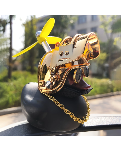 Cool Duck Черный утенок в шлеме "PUBG" (золотой)