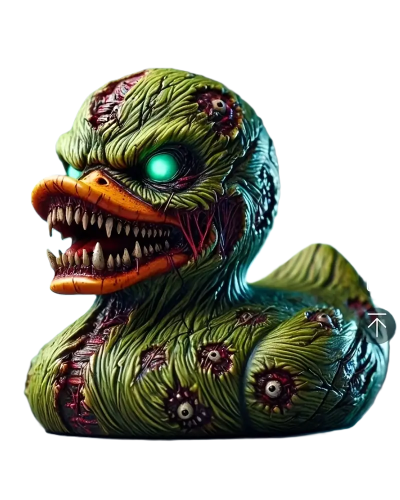 Cool Duck Зле зелене каченя у хоррор стилі