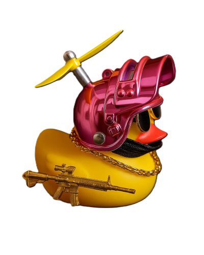 Cool Duck Жовте каченя в шоломі "PUBG" (рожевий)