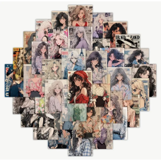 Набор стикеров "Anime Girls" 60 шт