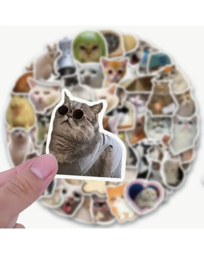 Набор стикеров "Meme Cats" 50 шт
