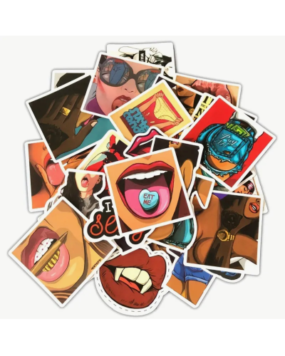 Набор стикеров "Love & Lips" 50 шт