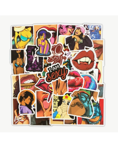 Набор стикеров "Love & Lips" 50 шт