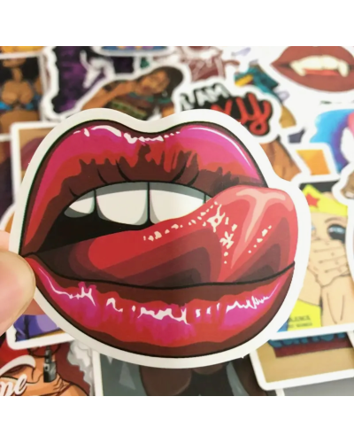 Набор стикеров "Love & Lips" 50 шт