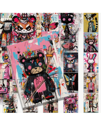 Набор стикеров "Street Art Animals" 50 шт