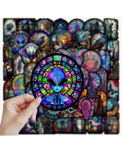 Набор стикеров "Stained Glass" 50 шт