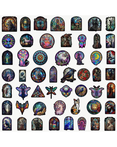 Набор стикеров "Stained Glass" 50 шт