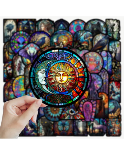 Набор стикеров "Stained Glass" 50 шт