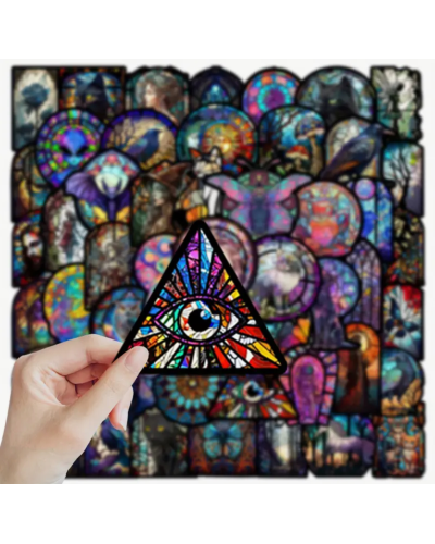 Набор стикеров "Stained Glass" 50 шт