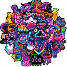 Набор стикеров "Cute Neon" 50 шт