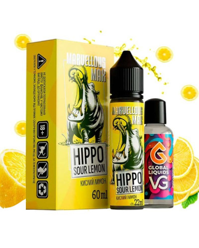 Набор для самозамеса Marvellous Max 60 мл Hippo Sour Lemon (кислый лимон)
