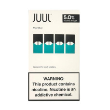 Картриджи JUUL 1 Mentol (ментол) 50мг (5%) 4 шт