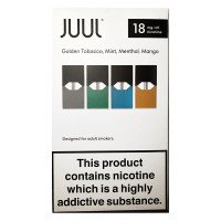 Картриджи JUUL 1 18мг (Golden Tobacco, Mint, Menthol, Mango)