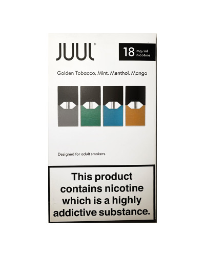 Картриджи JUUL 1 18мг (Golden Tobacco, Mint, Menthol, Mango)