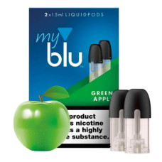 Картриджи My Blu Green Apple (Зеленое Яблоко) 9 мг (2019 год изготовления)