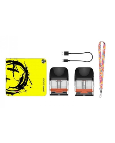 Pod-система VAPORESSO XROS 3 NANO KIT Mistery Box Verison "Jelly Lime" в сером цвете с зеленой накладкой