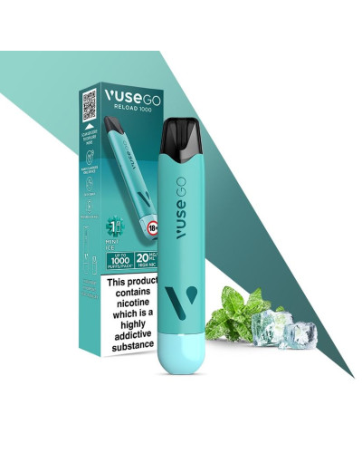 Pod система VUSE GO Reload 1000 Starter kit Pen (Mint Ice) у бірюзовому кольорі