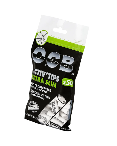 Фильтры для самокруток OCB Activ Extra SLIM 50 шт.
