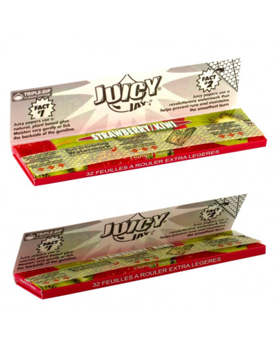 Бумага для самокруток Juicy Jays King Size Strawberry and Kiwi Клубника и киви (32 шт)