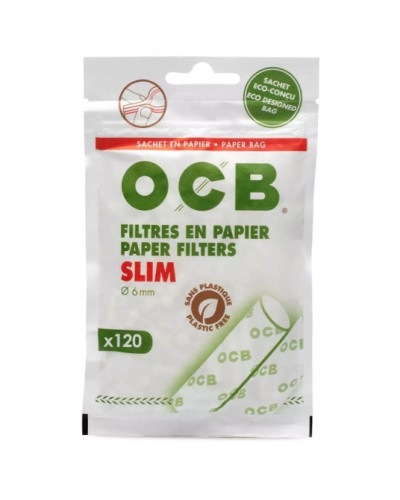 Фильтры для самокруток OCB Paper Slim Filtrs 6/15mm (120 шт)