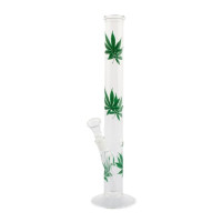 Бонг стеклянный Greenline "Cannabis" (35 cm)