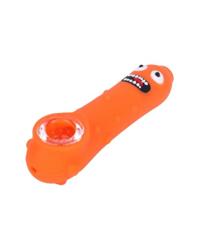 Трубка стеклянная "Pickle Rick" (силикон)