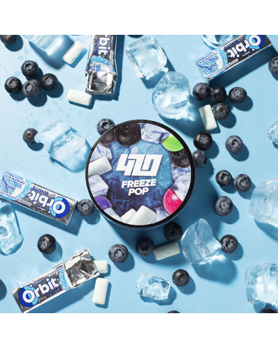 Табак 420 Classic Frost Line Freeze Pop (Орбит черника жвачка 100 г)
