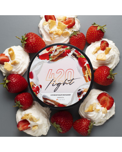 Табак 420 Light Клубничный мильфей (100 г) – Вкусный Вихрь Летнего Наслаждения