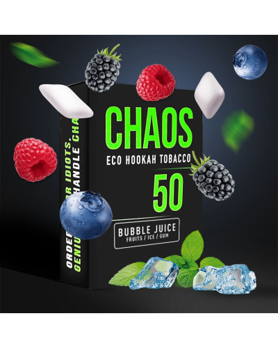 Табак для Кальяну CHAOS 50 гр Bubble Juice (Фруктова Жуйка Айс)