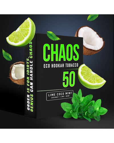 Табак для Кальяна CHAOS 50 гр Lime coco mint (Лайм Кокос Мята)